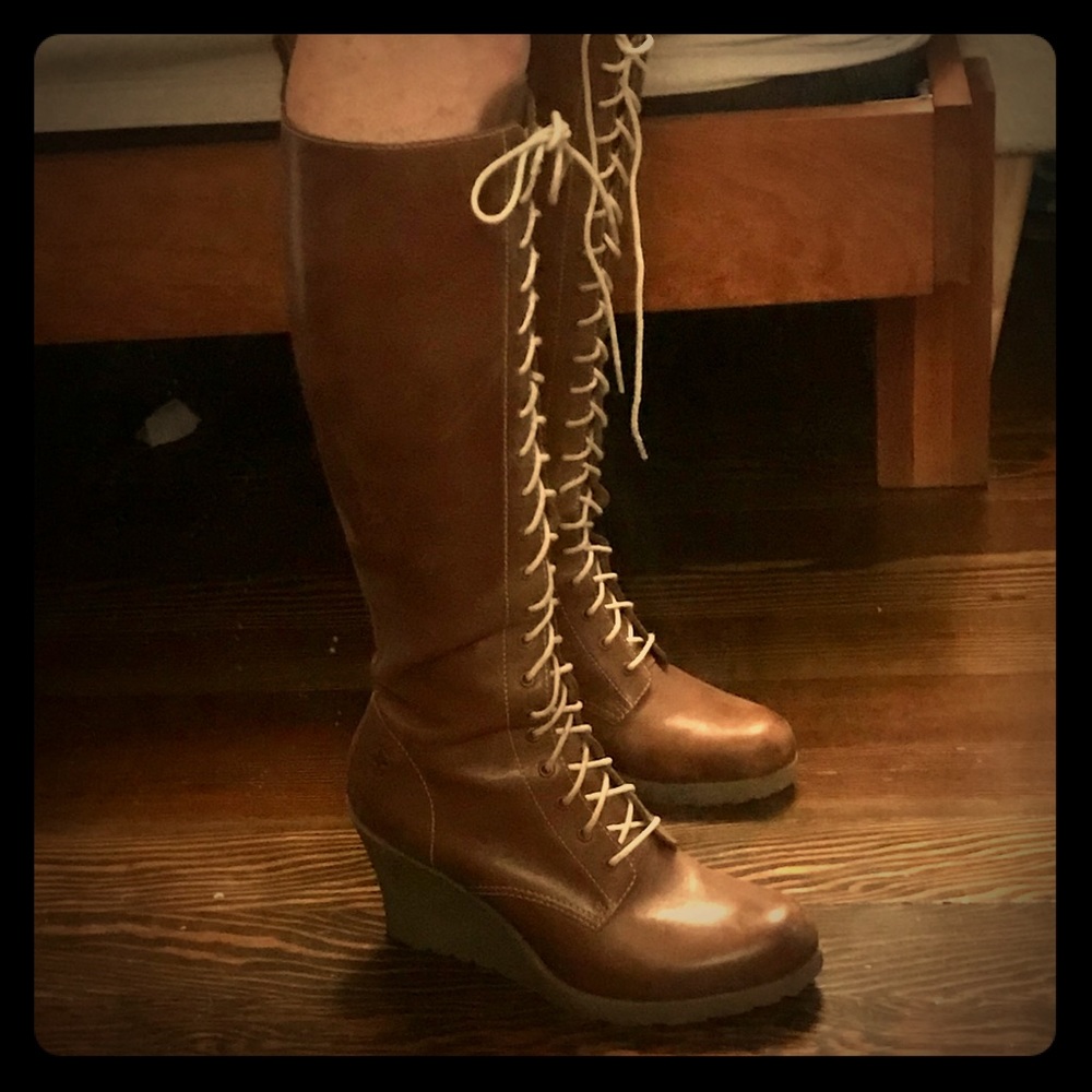 Rare Doc Martin wedge tall boot